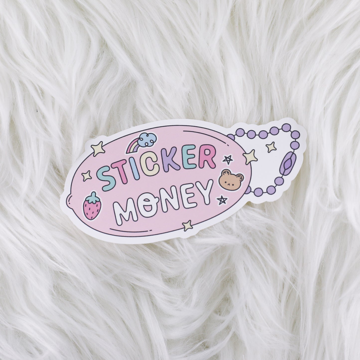 Sticker Money // Large Matte Deco Sticker for Journals