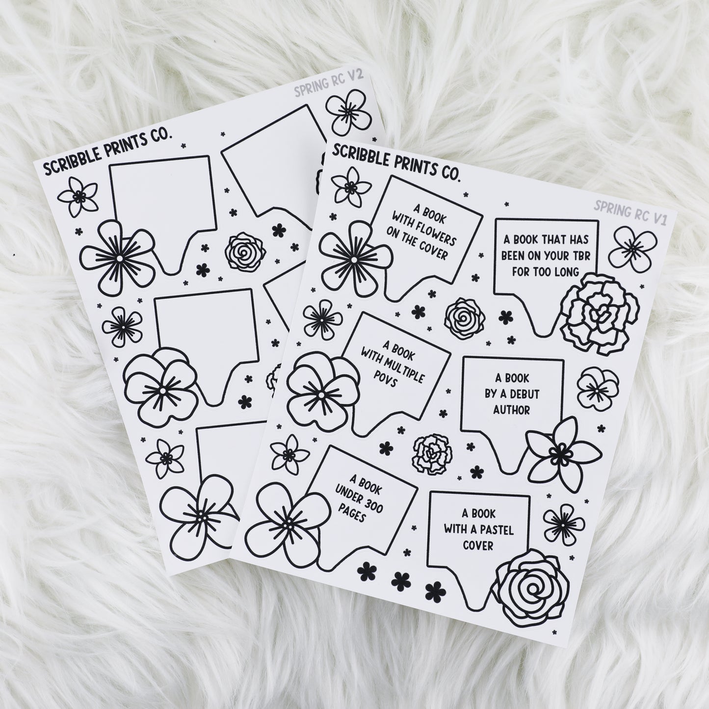 Spring Reading Challenge V1-2 // Matte Reading Journal Stickers
