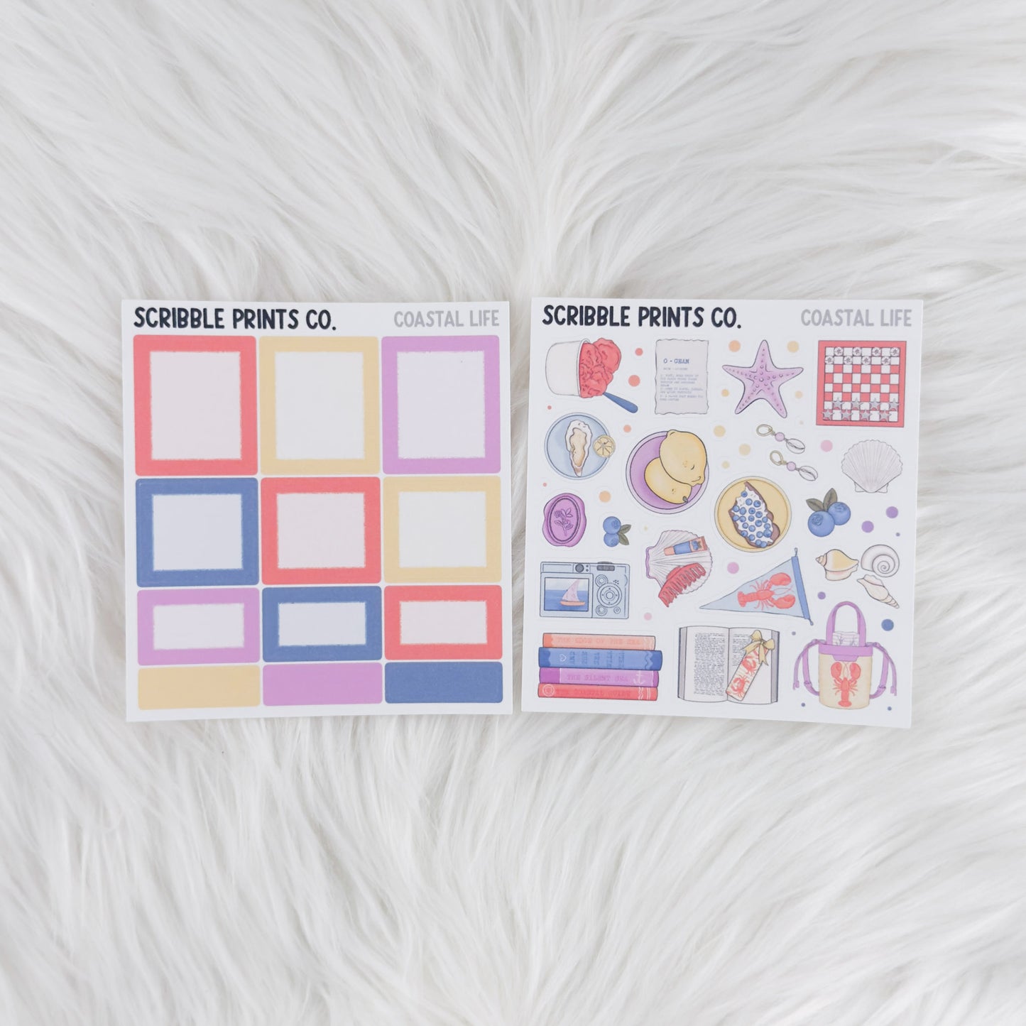 Coastal Life – Matte Hobonichi Cousin Weekly Sticker Kit