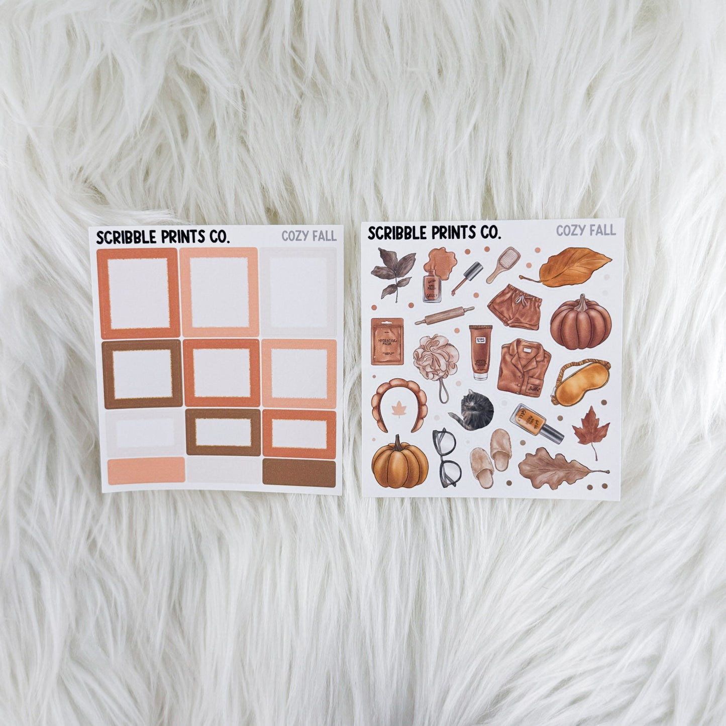 Cozy Fall – Matte Hobonichi Cousin Weekly Sticker Kit