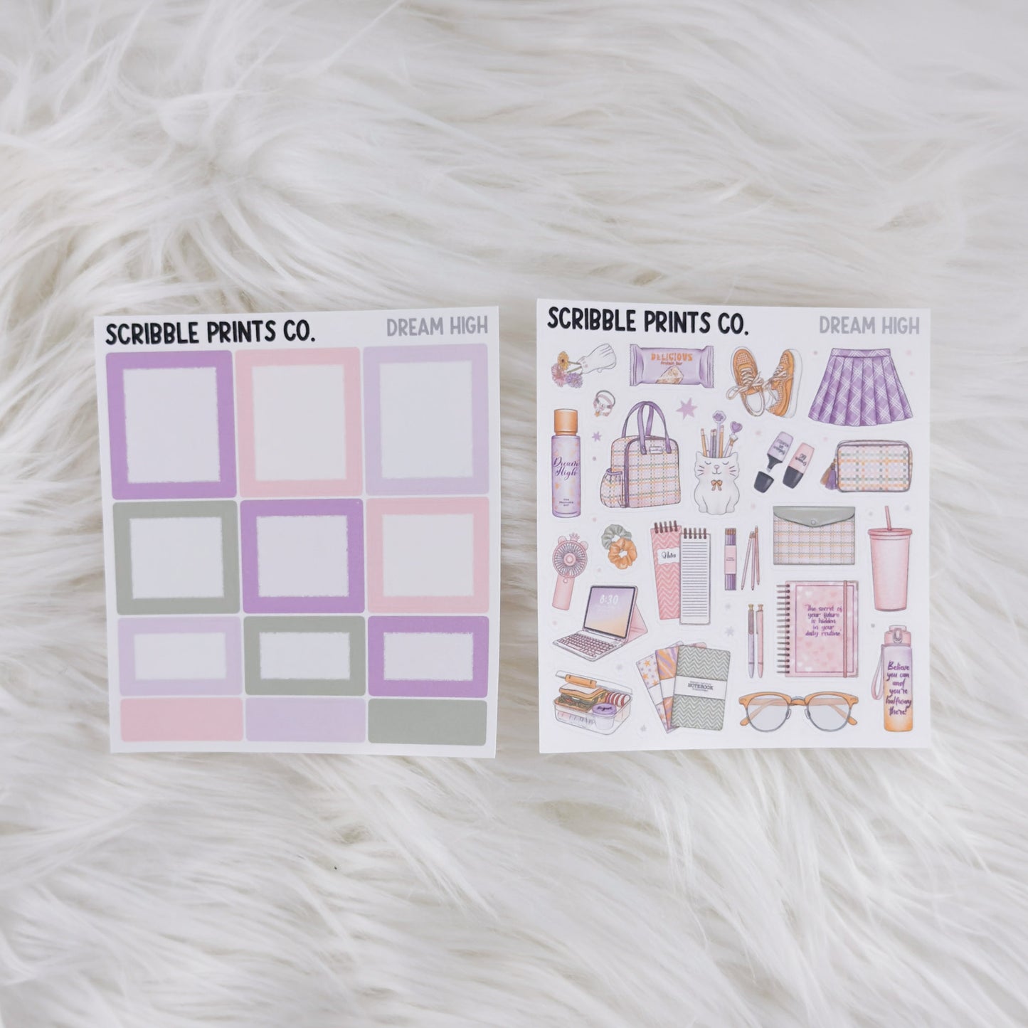 Dream High – Matte Hobonichi Cousin Weekly Sticker Kit