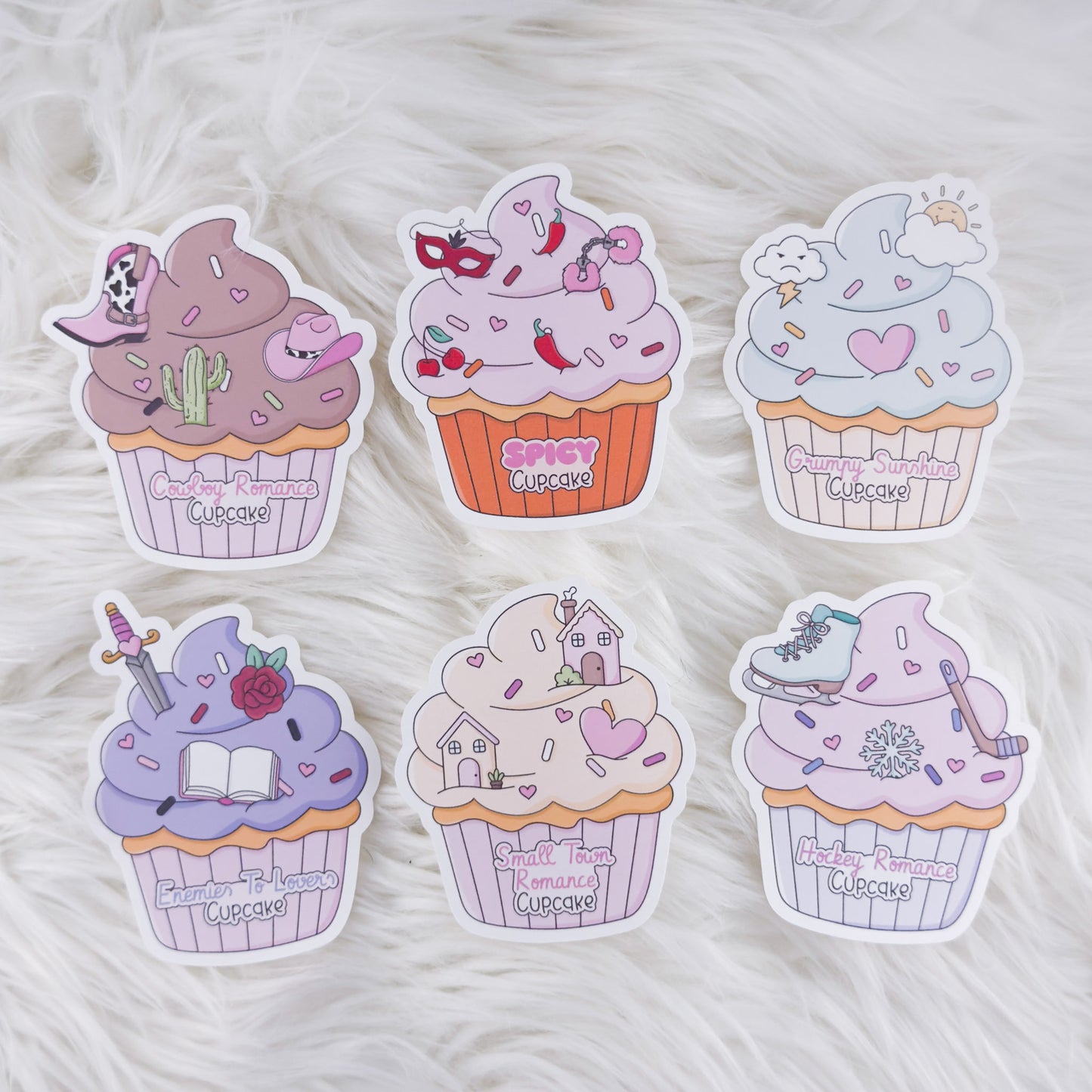 Trope Cupcake Bundle // Matte Deco Sticker Set for Journals