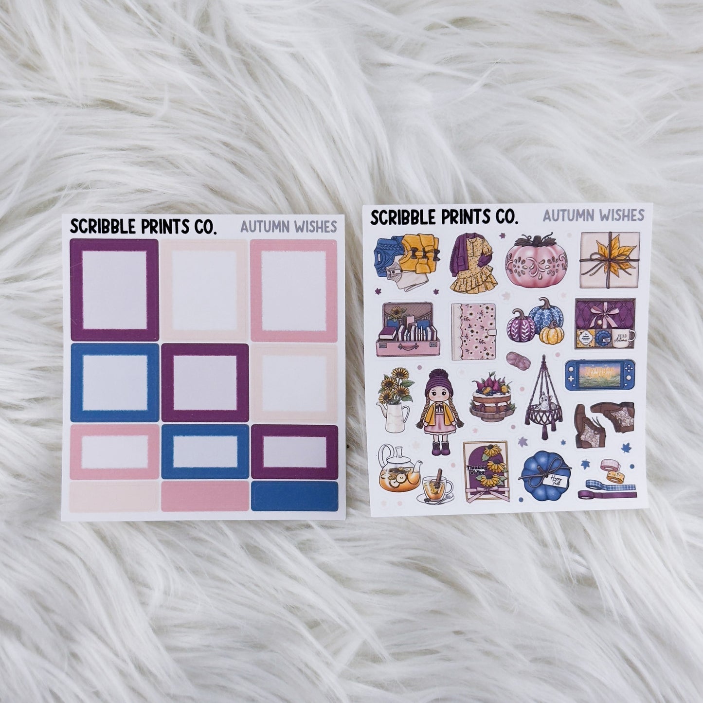 Autumn Wishes – Matte Hobonichi Cousin Weekly Sticker Kit
