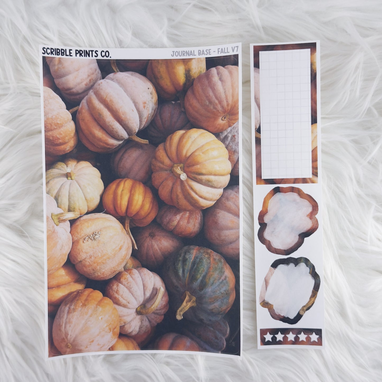 Journaling Base - 60+ Pattern Options! // Matte Stickers