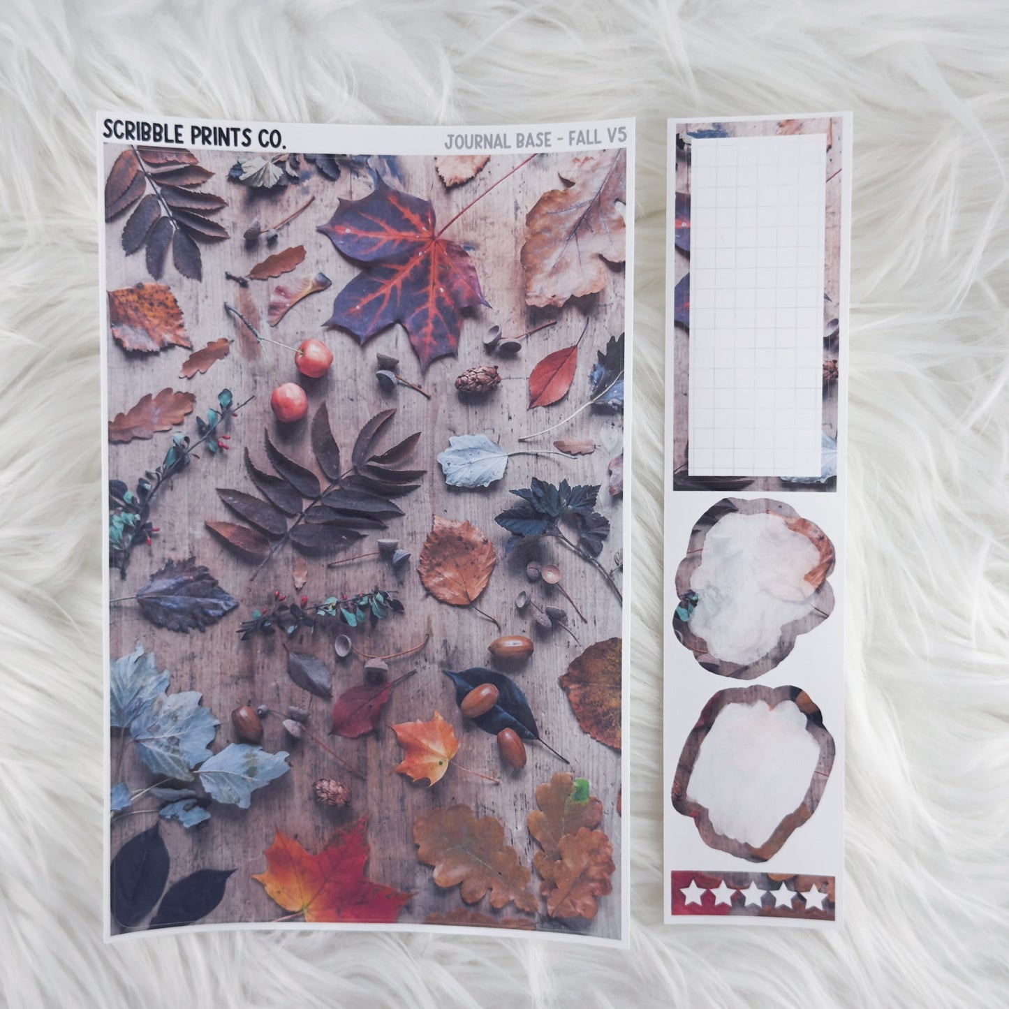 Journaling Base - 60+ Pattern Options! // Matte Stickers