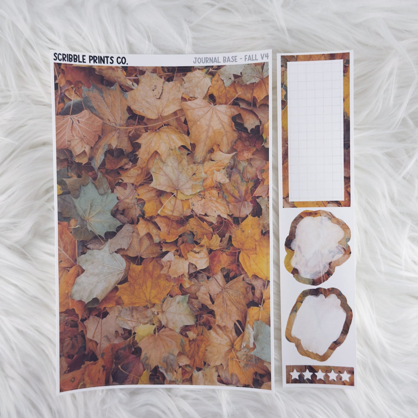 Journaling Base - 60+ Pattern Options! // Matte Stickers