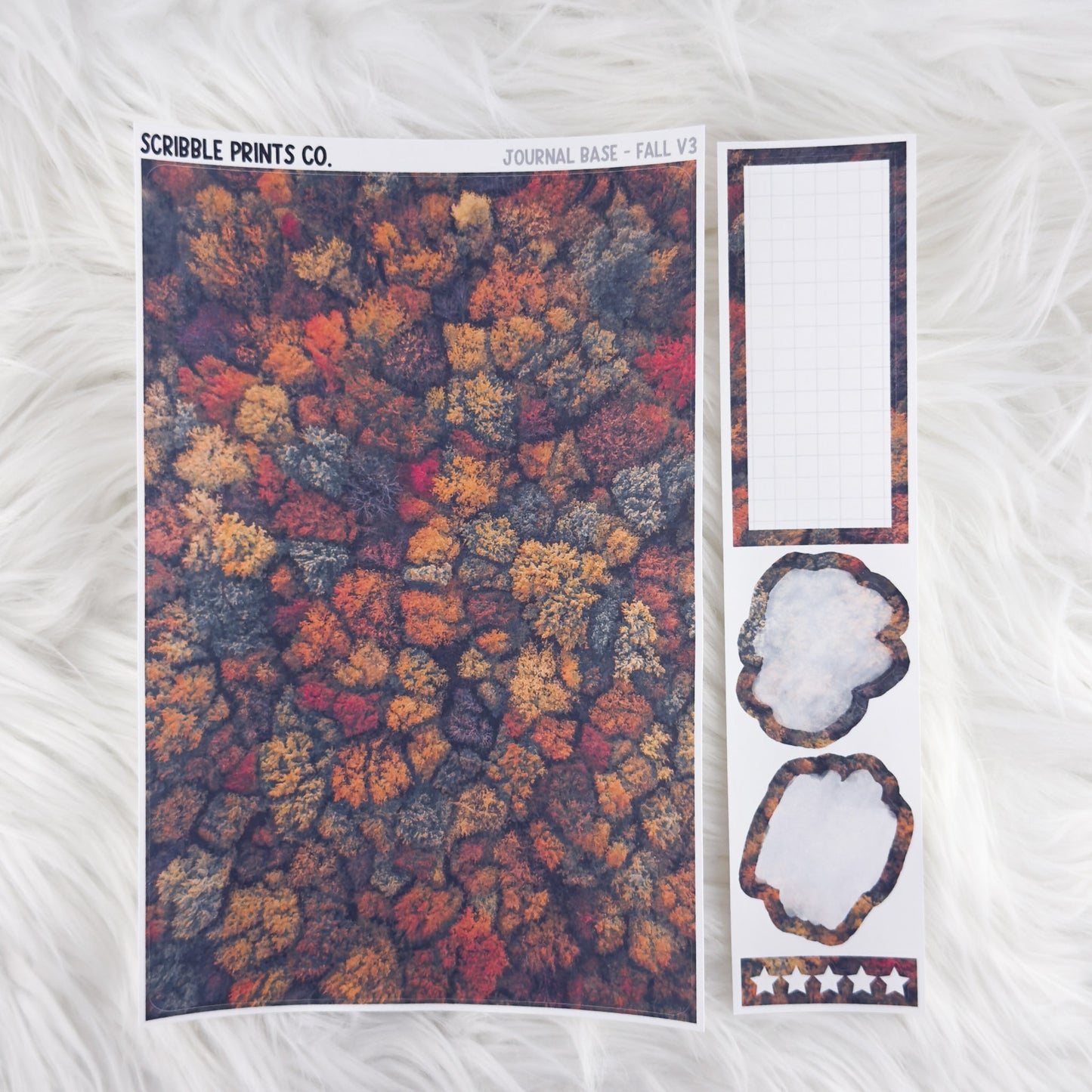 Journaling Base - 60+ Pattern Options! // Matte Stickers