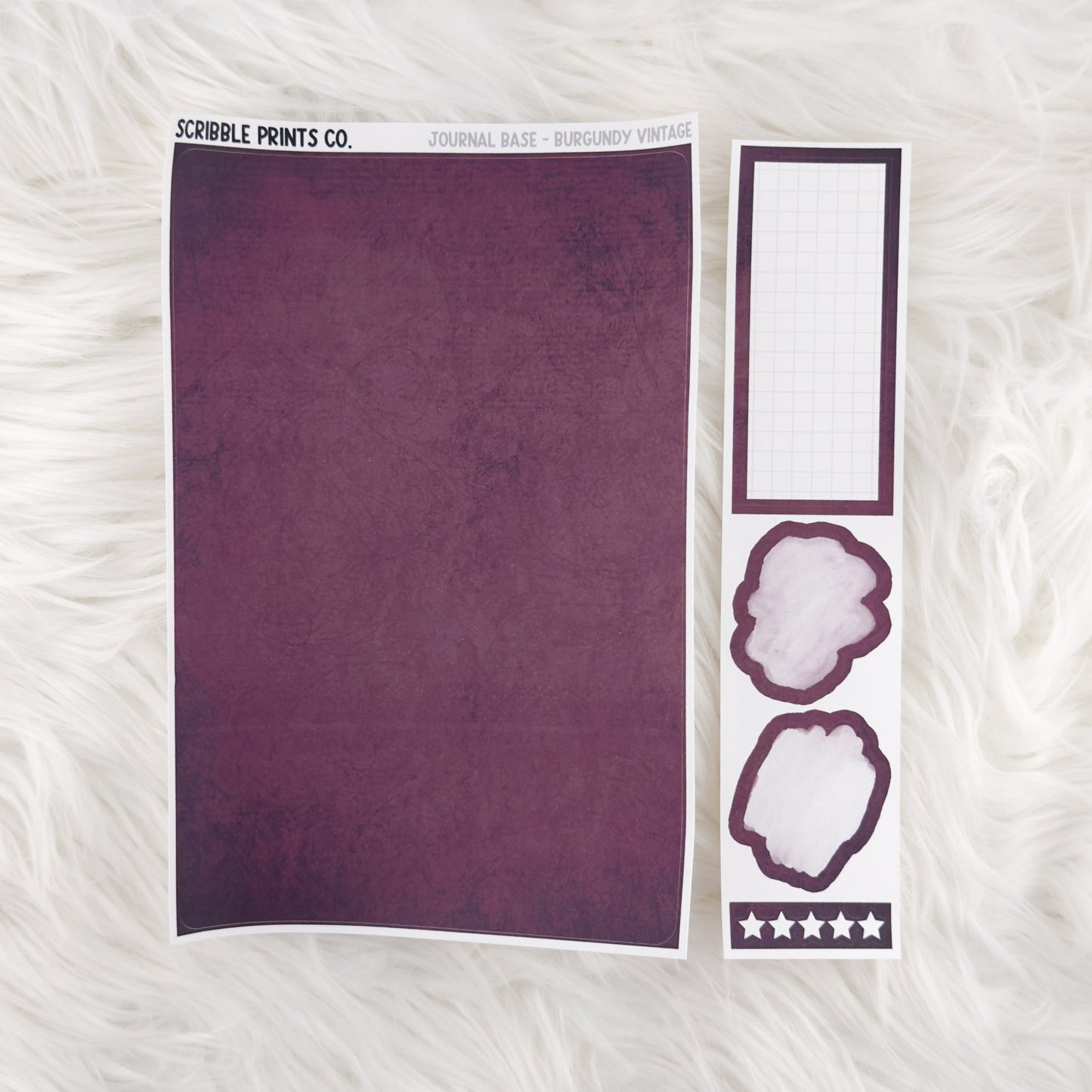 Journaling Base - 60+ Pattern Options! // Matte Stickers