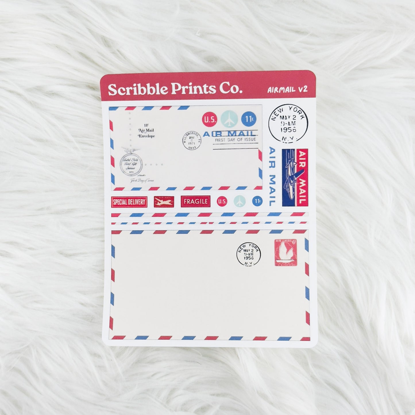 Airmail V2 – Deco // Matte Journal Stickers