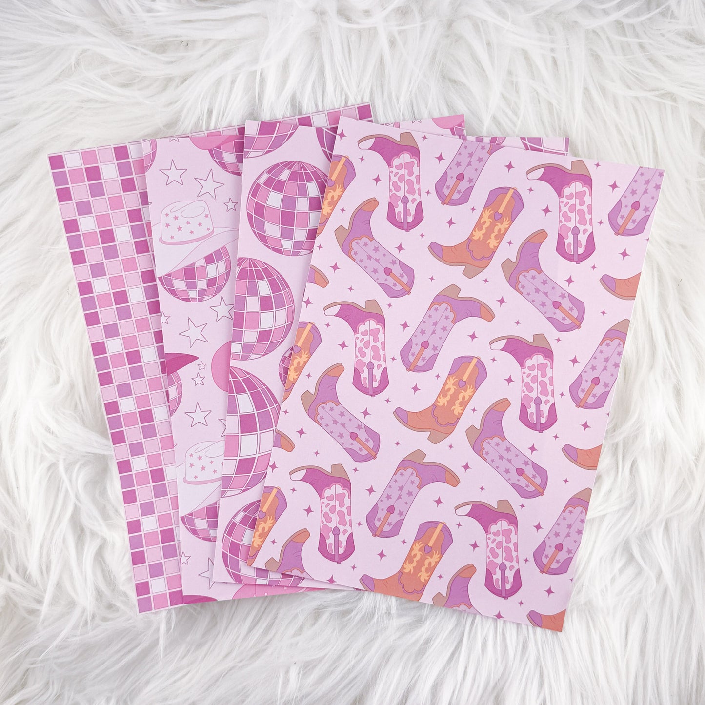 Disco Cowgirl - A5 Matte Sticker Paper (Set of 4)