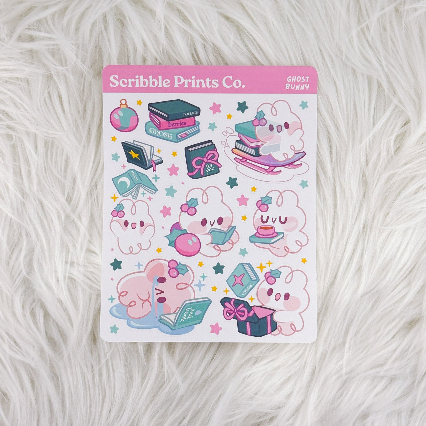 Ghost Bunny – Deco // Matte Journal Stickers