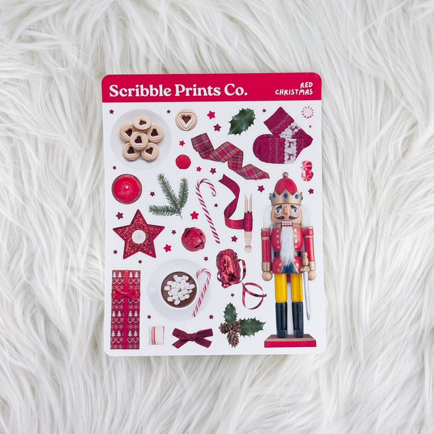 Red Christmas – Deco // Matte Journal Stickers