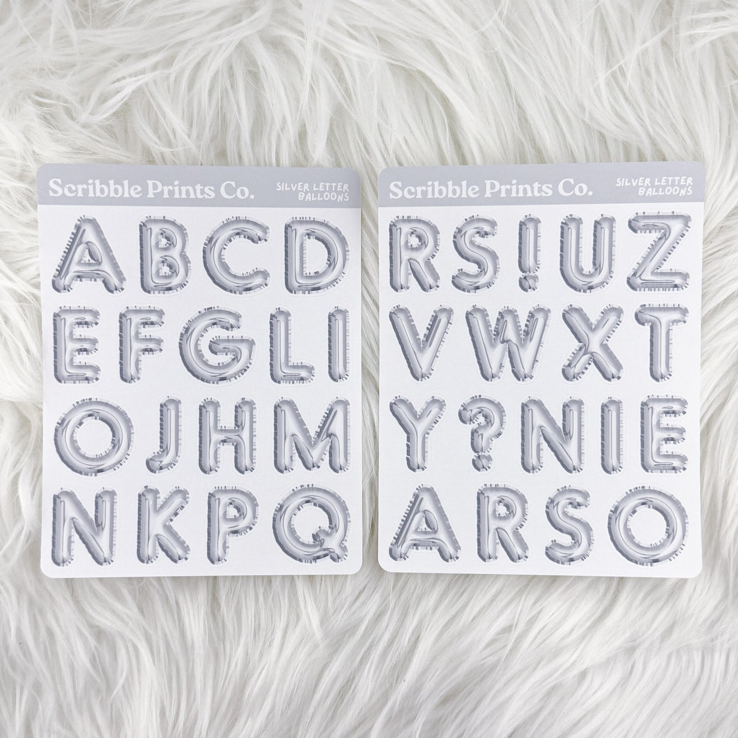 Letter Balloons – Deco // Matte Journal Stickers