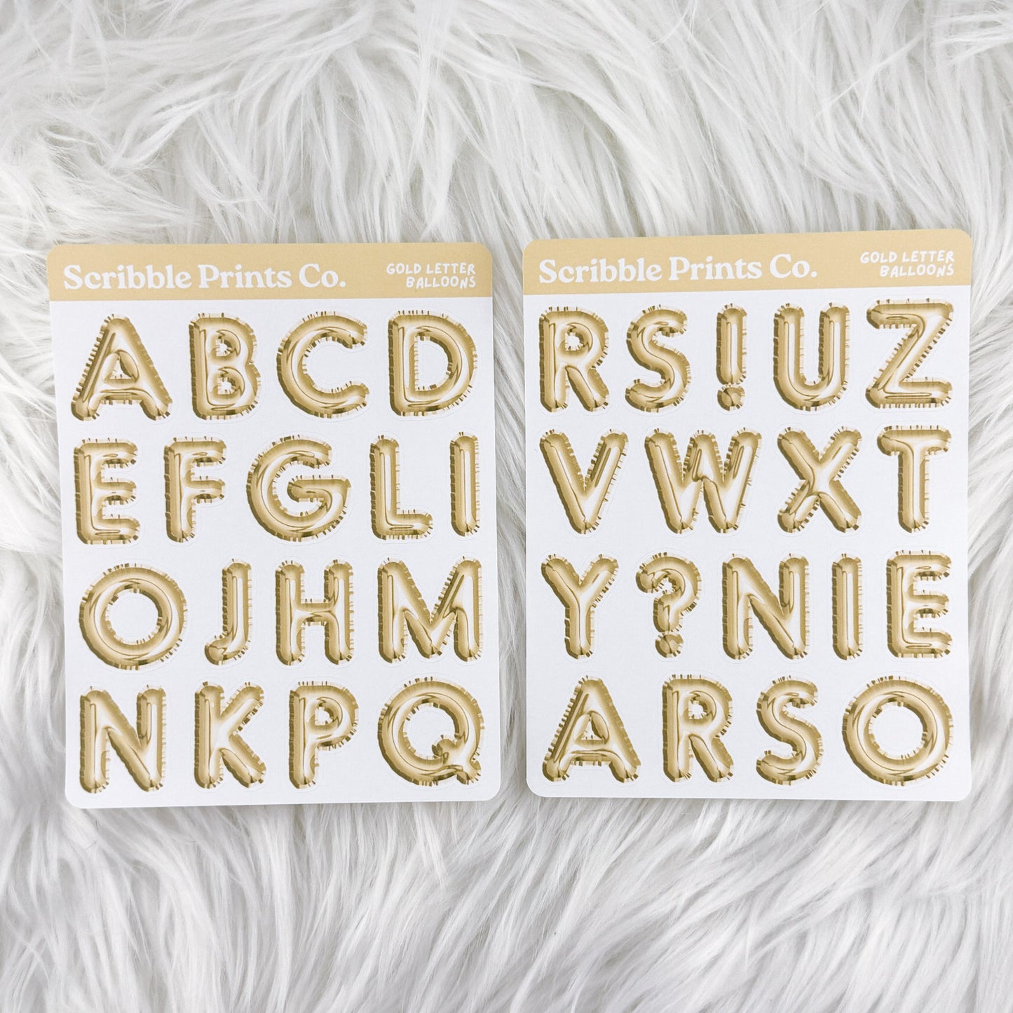Letter Balloons – Deco // Matte Journal Stickers