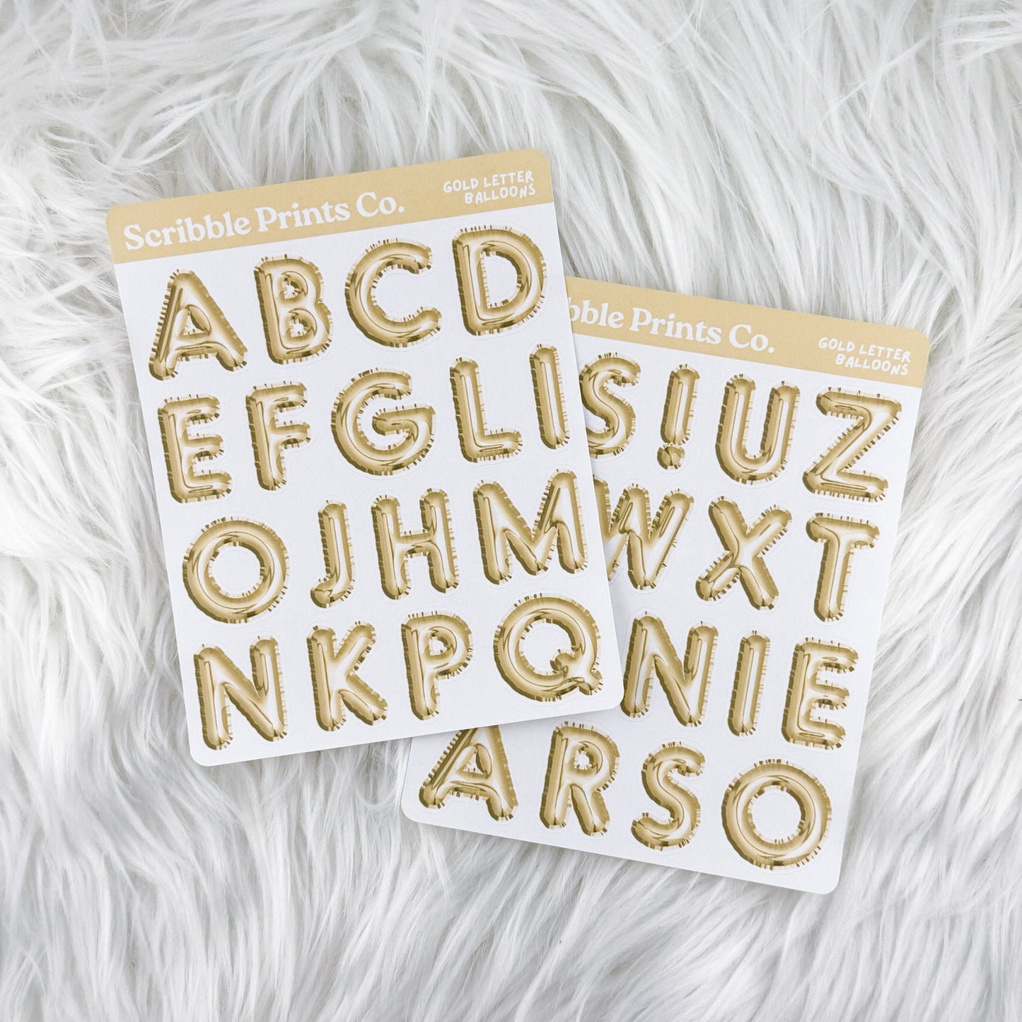 Letter Balloons – Deco // Matte Journal Stickers