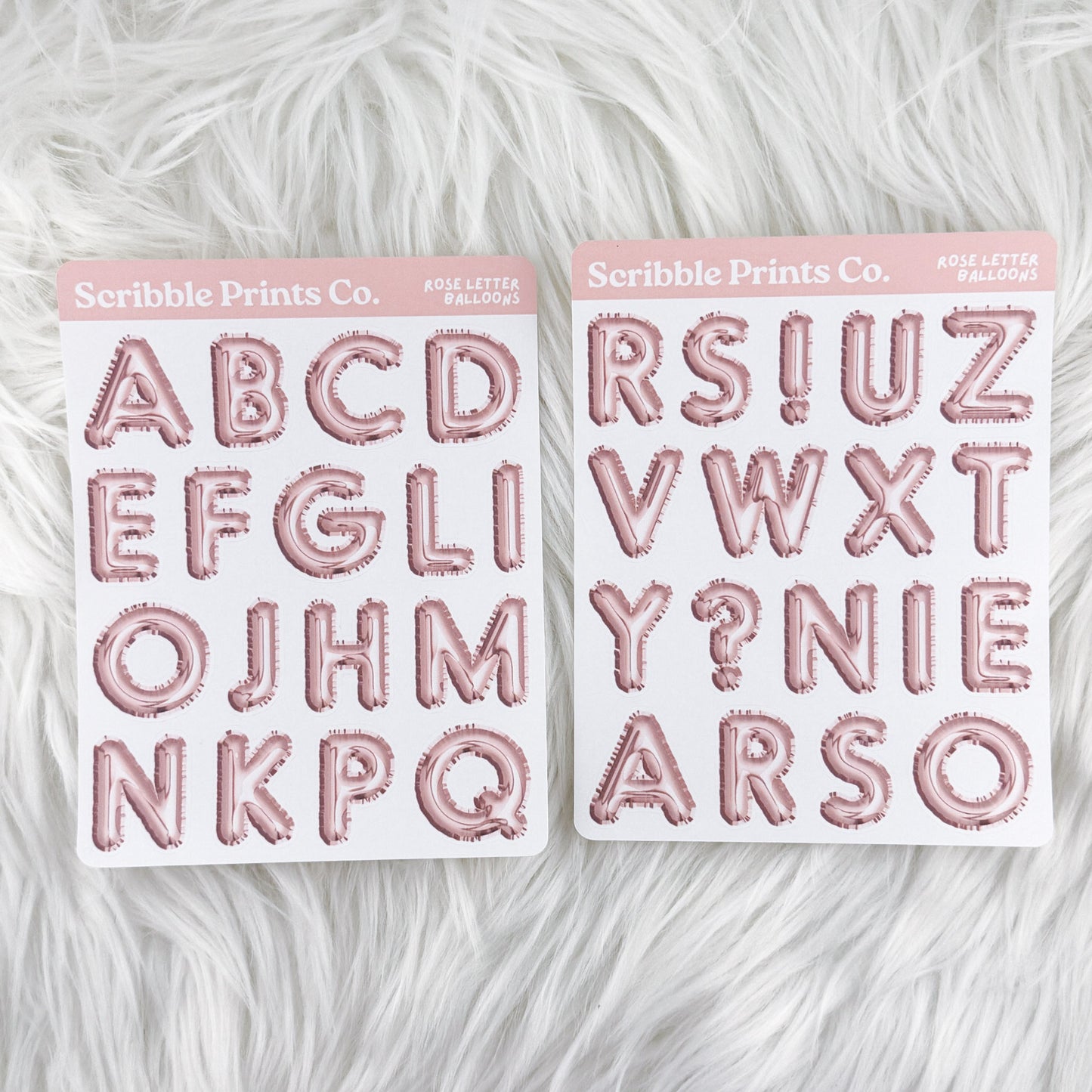 Letter Balloons – Deco // Matte Journal Stickers