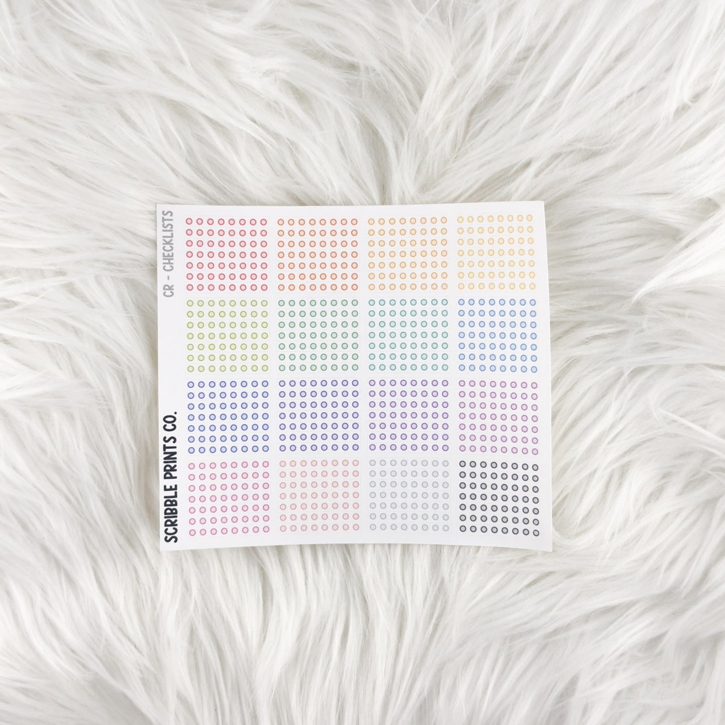 Classic Rainbow Stickers for Hobonichi Cousin | Multicolor Functional Planner Stickers