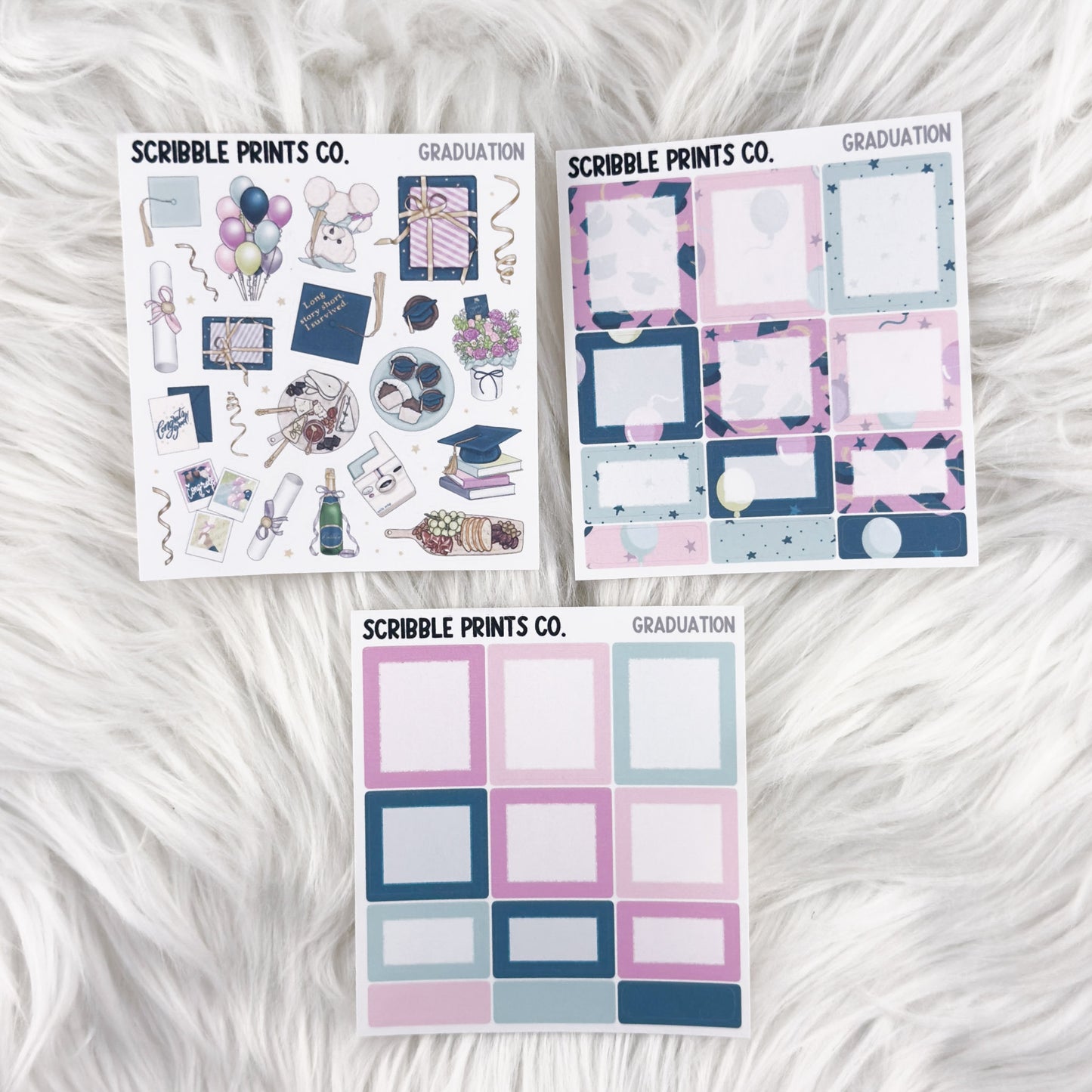 Graduation – Matte Hobonichi Cousin Weekly Sticker Kit