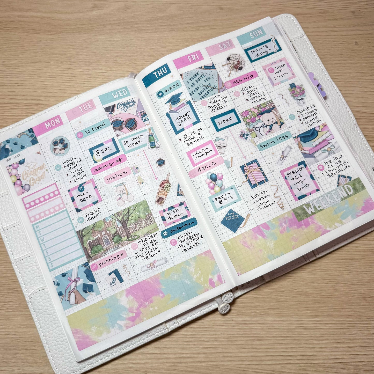 Graduation – Matte Hobonichi Cousin Weekly Sticker Kit