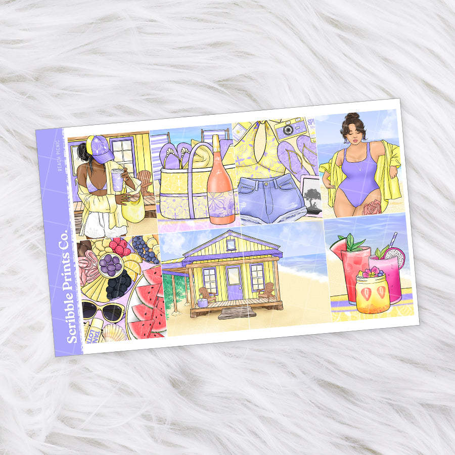 Beach Picnic – Glossy Weekly Planner Kit
