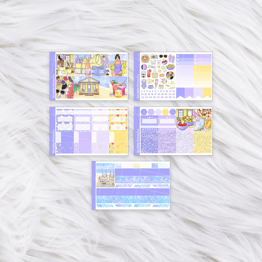 Beach Picnic – Glossy Weekly Planner Kit