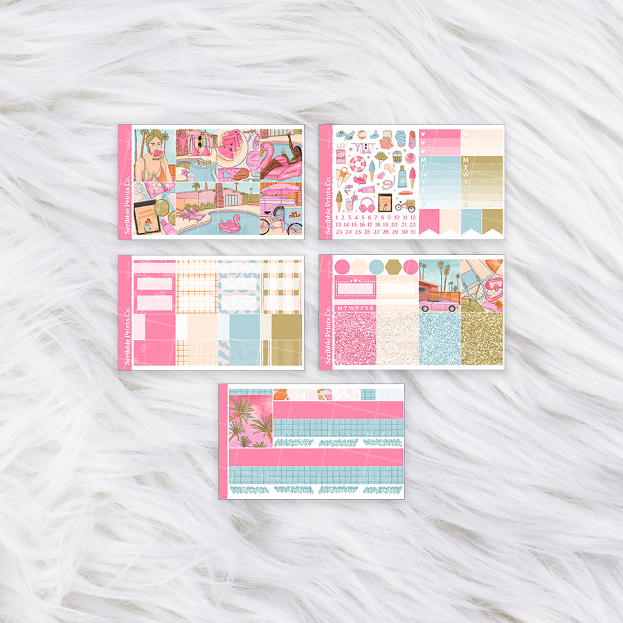 Poolside Chill – Glossy Weekly Planner Kit