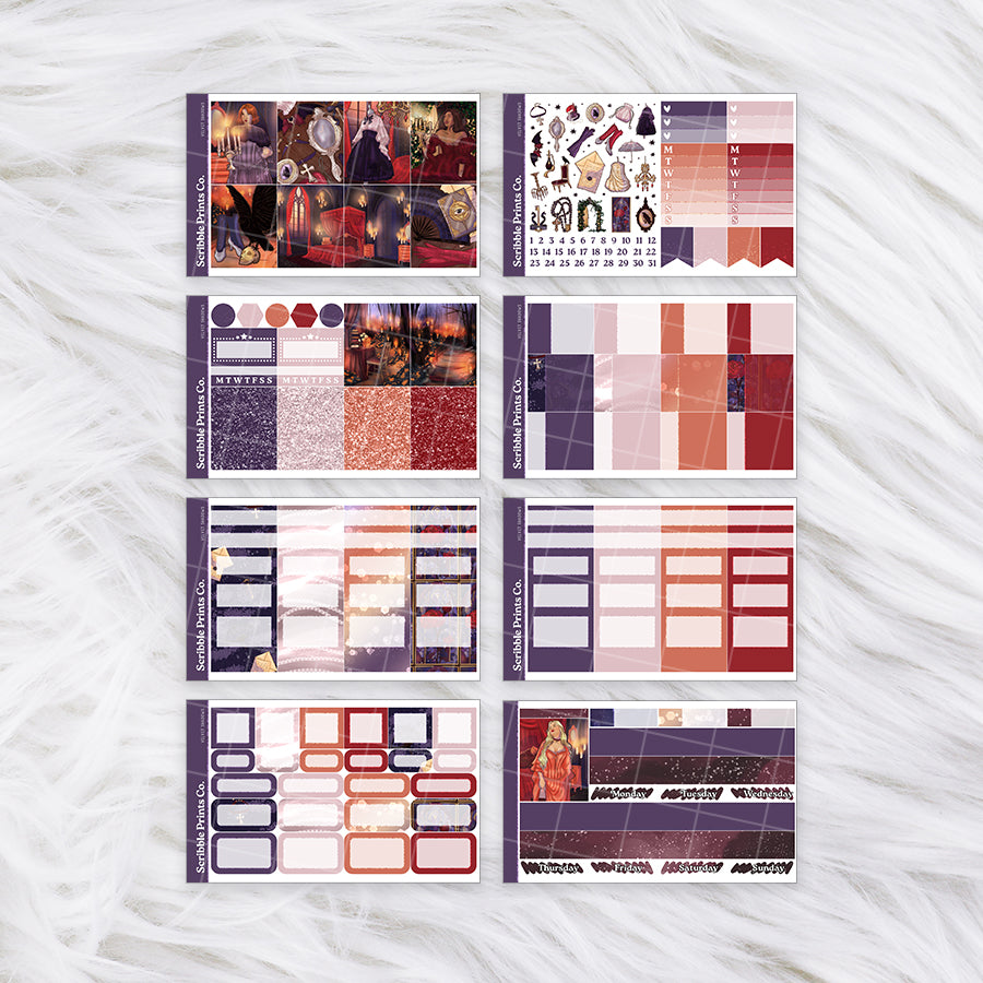 Velvet Shadows – Glossy Weekly Planner Kit
