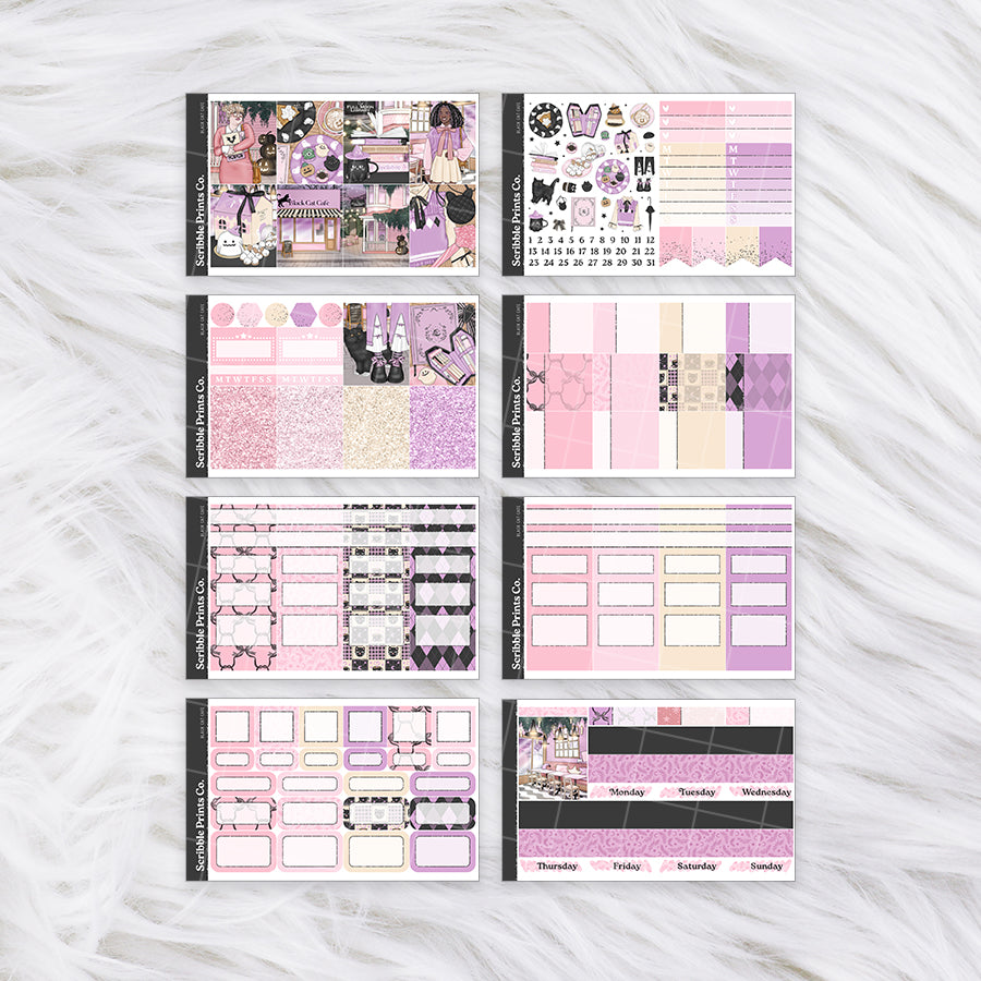 Black Cat Cafe – Glossy Weekly Planner Kit
