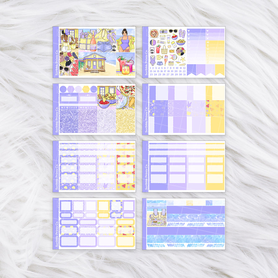 Beach Picnic – Glossy Weekly Planner Kit