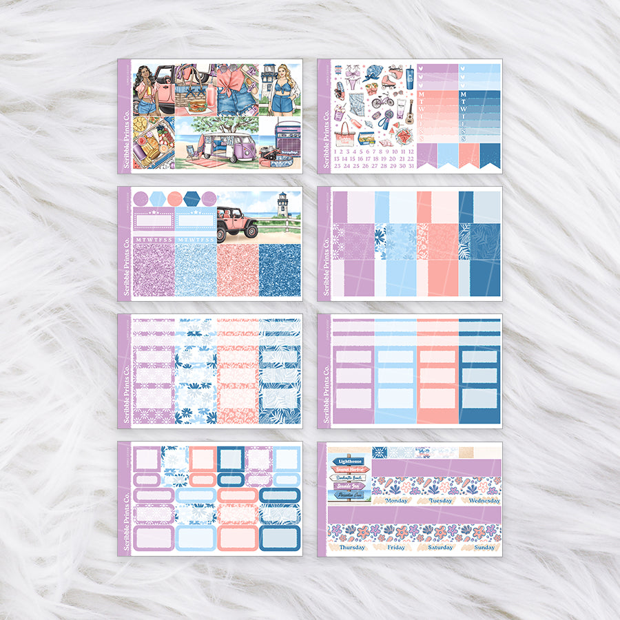 Summer Cruisin' – Glossy Weekly Planner Kit