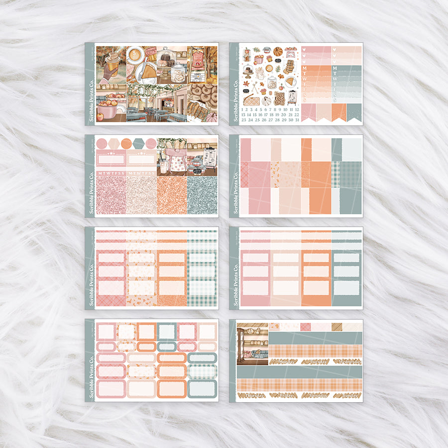 Fall Farm Cafe – Glossy Weekly Planner Kit