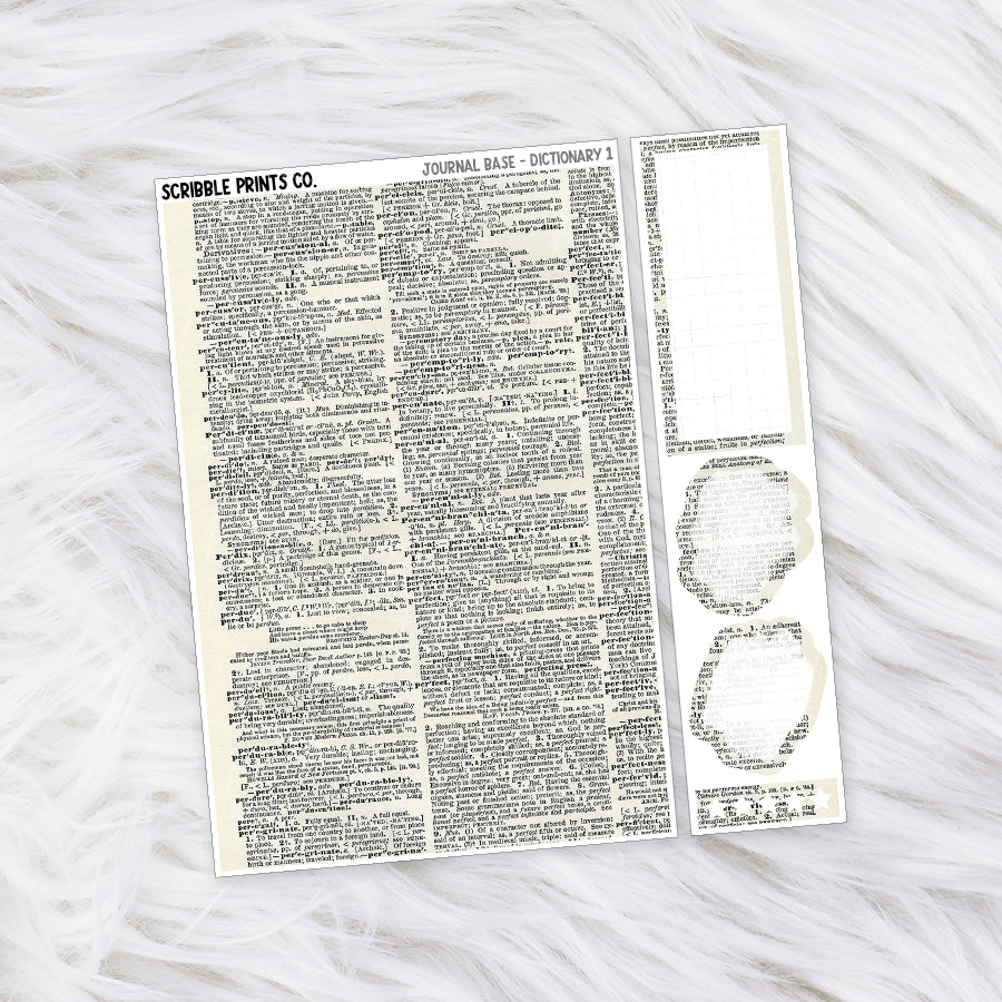 Journaling Base - 60+ Pattern Options! // Matte Stickers