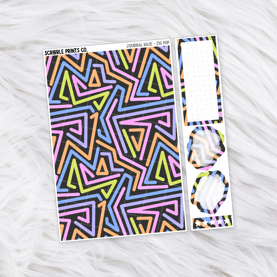 Journaling Base - 60+ Pattern Options! // Matte Stickers