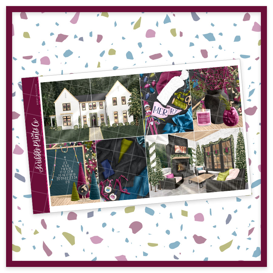 Merry Mistletoe Weekly Kit Scribble Prints Co