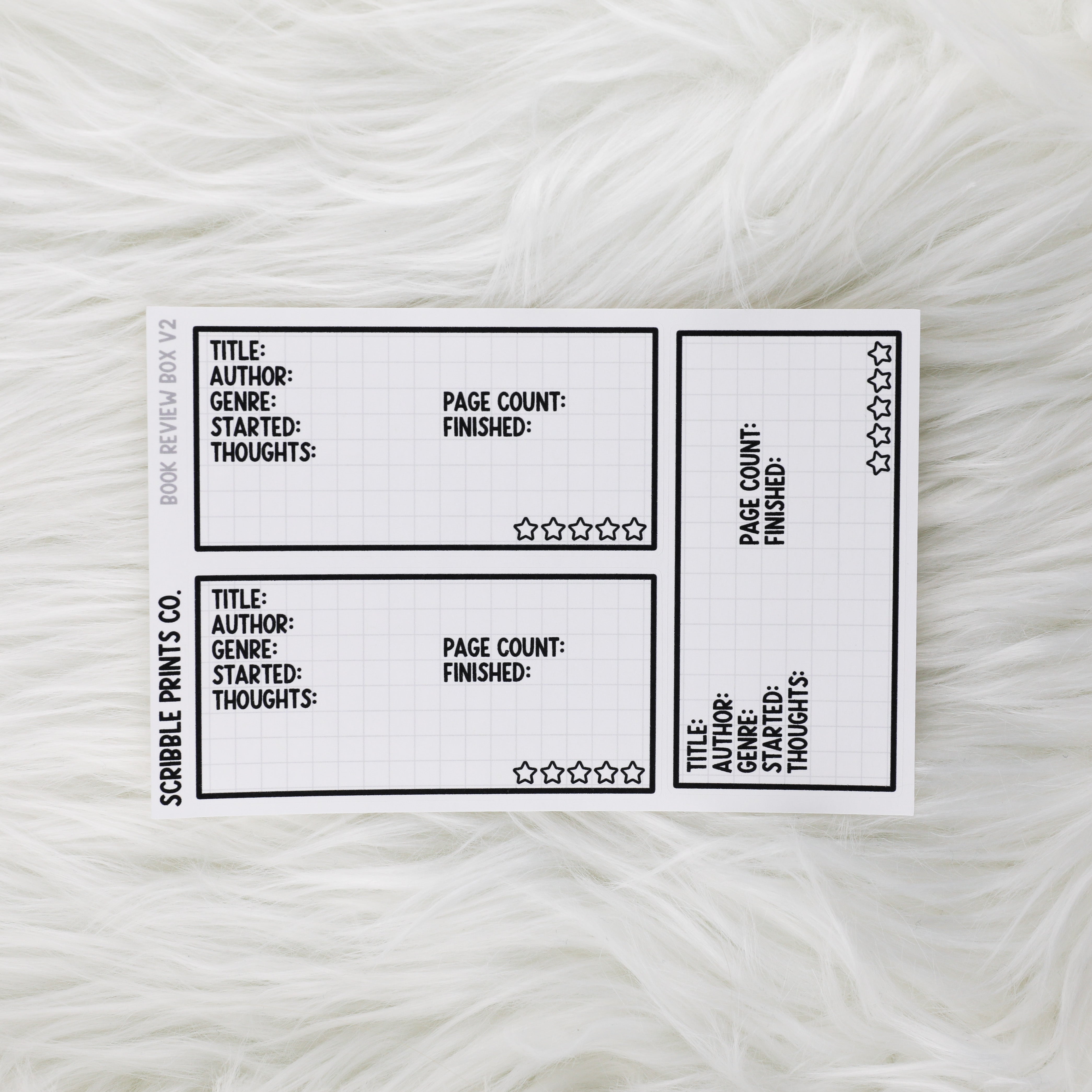 Book Review Box // Matte Reading Journal StickersV2