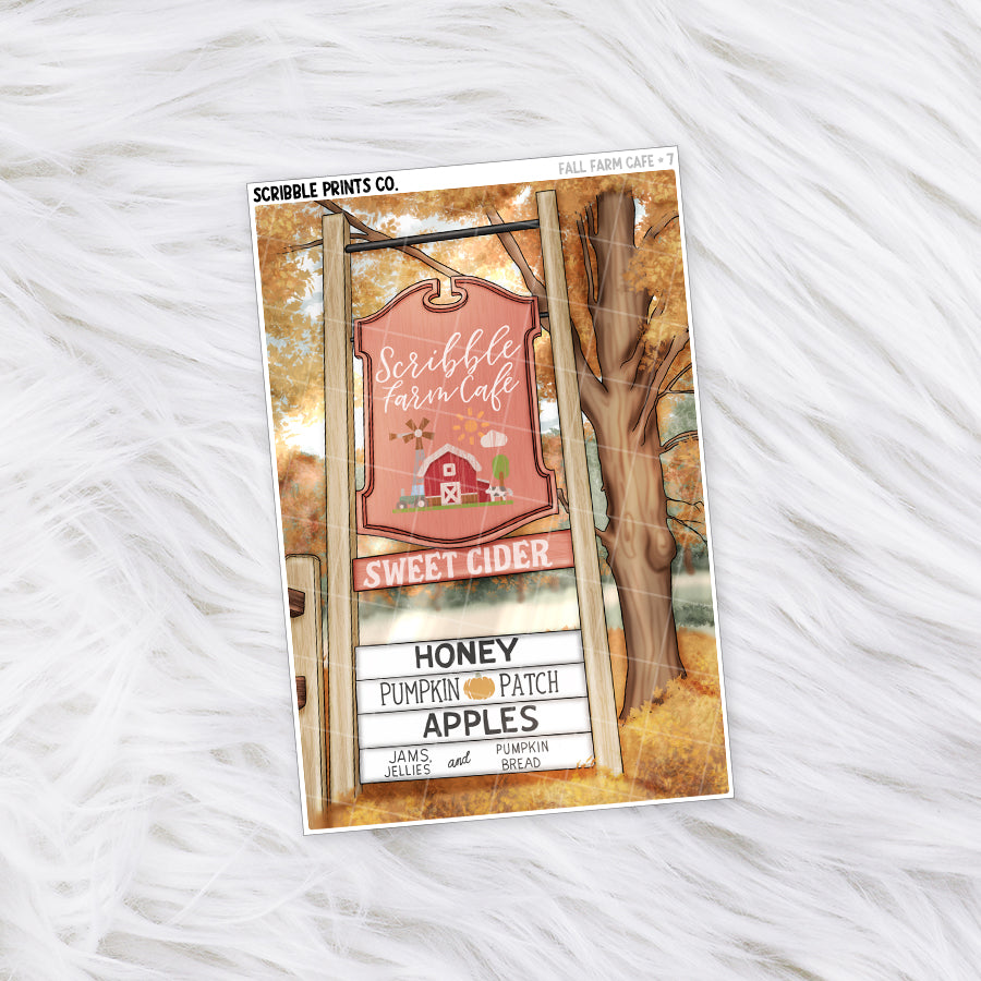 Fall Farm Cafe Journal Sticker Collection | Matte Removable Reading & Planner Stickers
