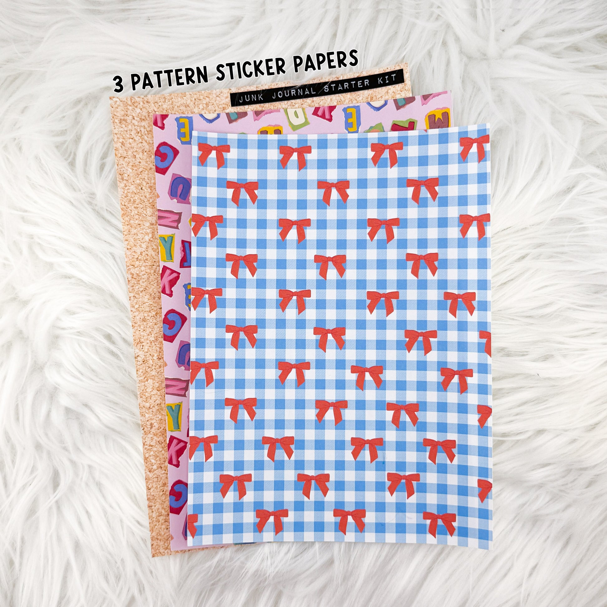Junk Journal Sticker Starter Kit - Matte Stickers & Ephemera