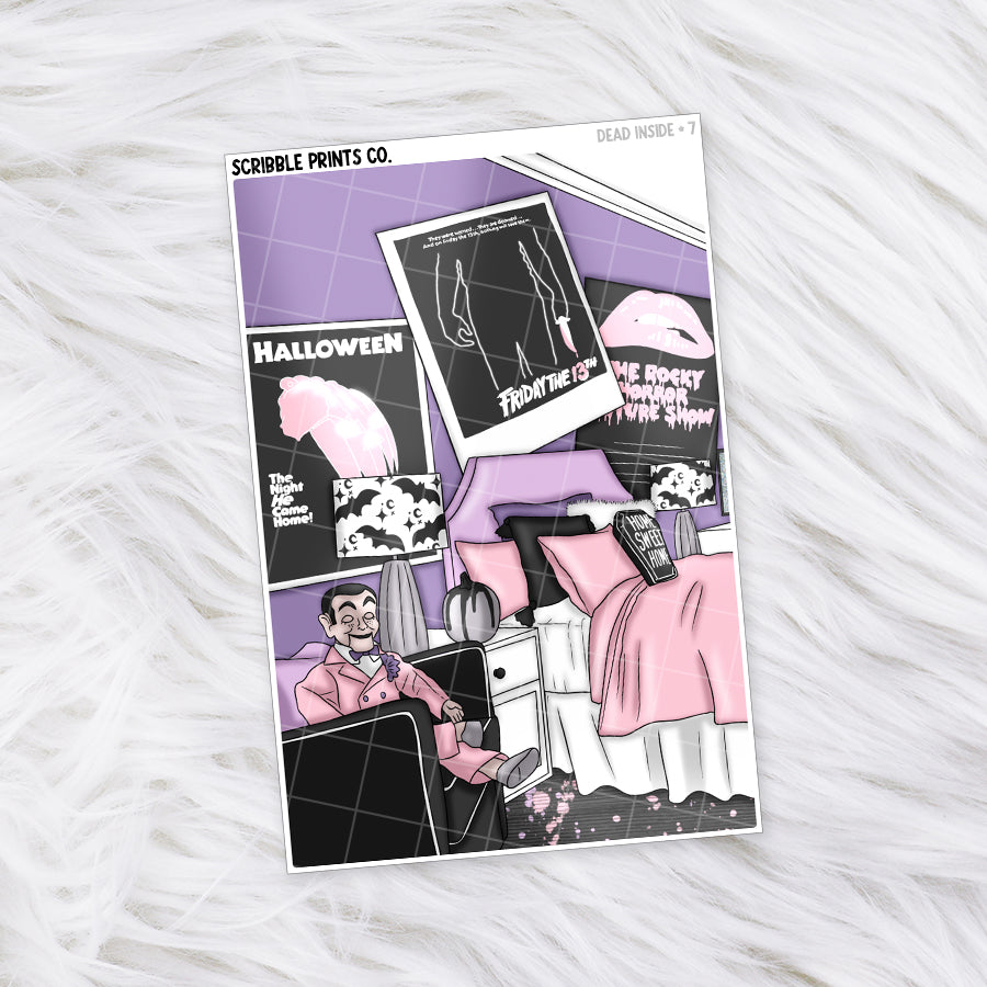 Dead Inside Journal Sticker Collection | Matte Removable Reading & Planner Stickers