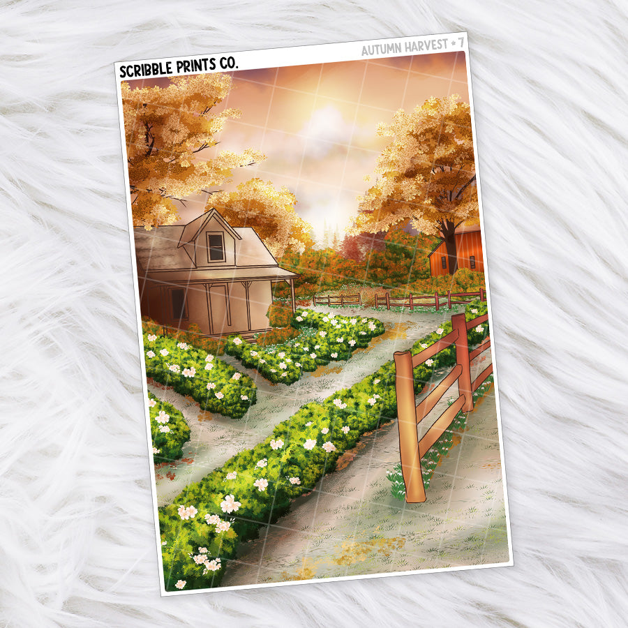 Autumn Harvest Journal Sticker Collection | Matte Removable Reading & Planner Stickers7 - Large Sticker