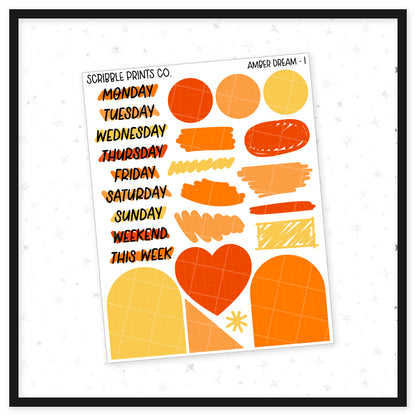 Amber Dream // Matte Journal Sticker Collection