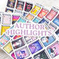 Book Covers - Authors // Matte Journal Stickers