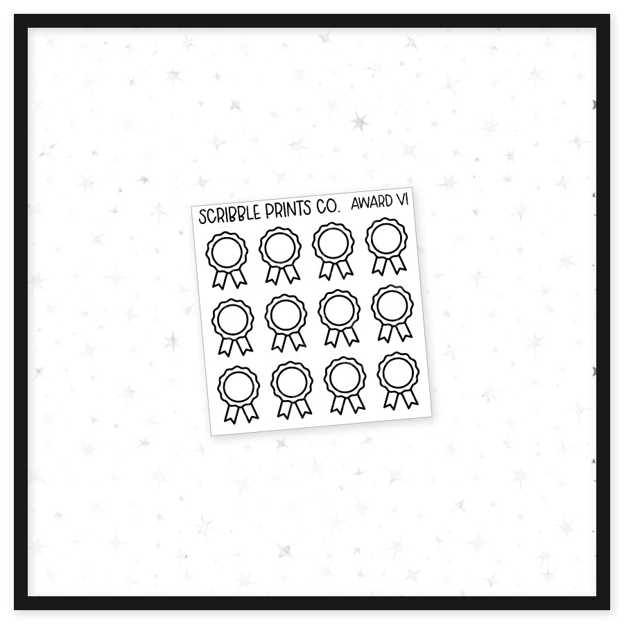 Award V1 // Matte Reading Journal Stickers