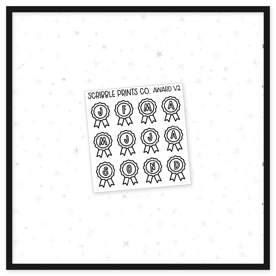 Award V2 // Matte Reading Journal Stickers