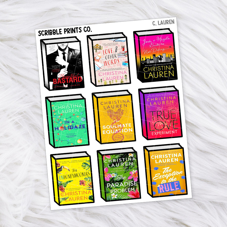 Book Covers - Authors // Matte Journal Stickers