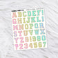 Chenille Letters // Matte Journal Stickers