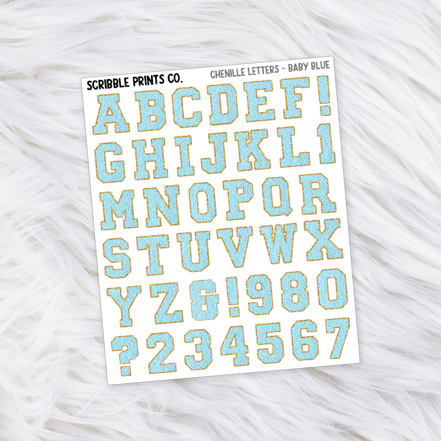 Chenille Letters // Matte Journal Stickers