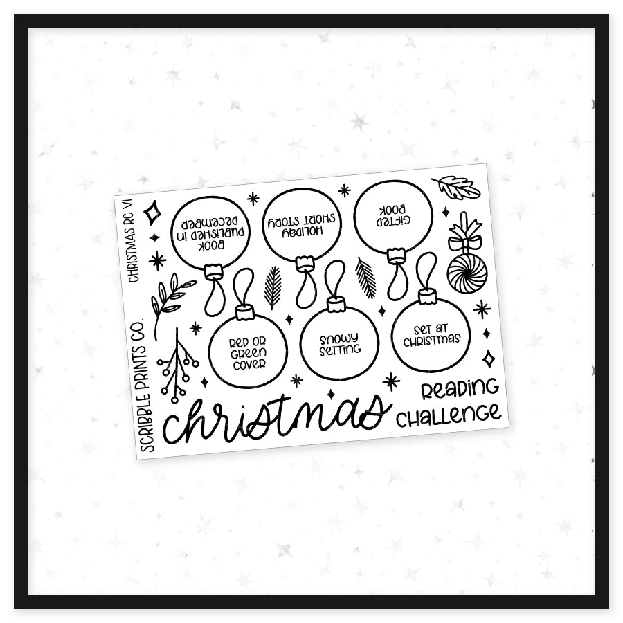 Christmas Reading Challenge V1-2 // Matte Reading Journal Stickers