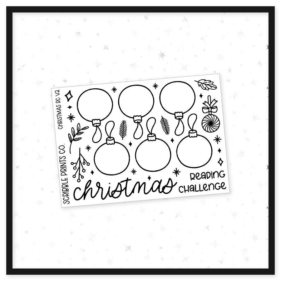 Christmas Reading Challenge V1-2 // Matte Reading Journal StickersV2