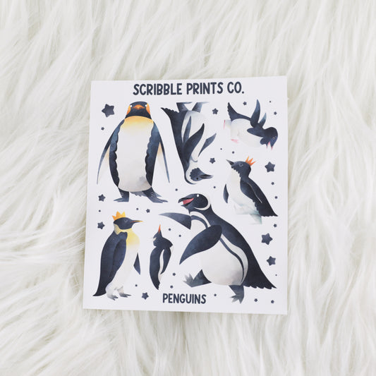Penguins - Deco // Matte Journal Stickers