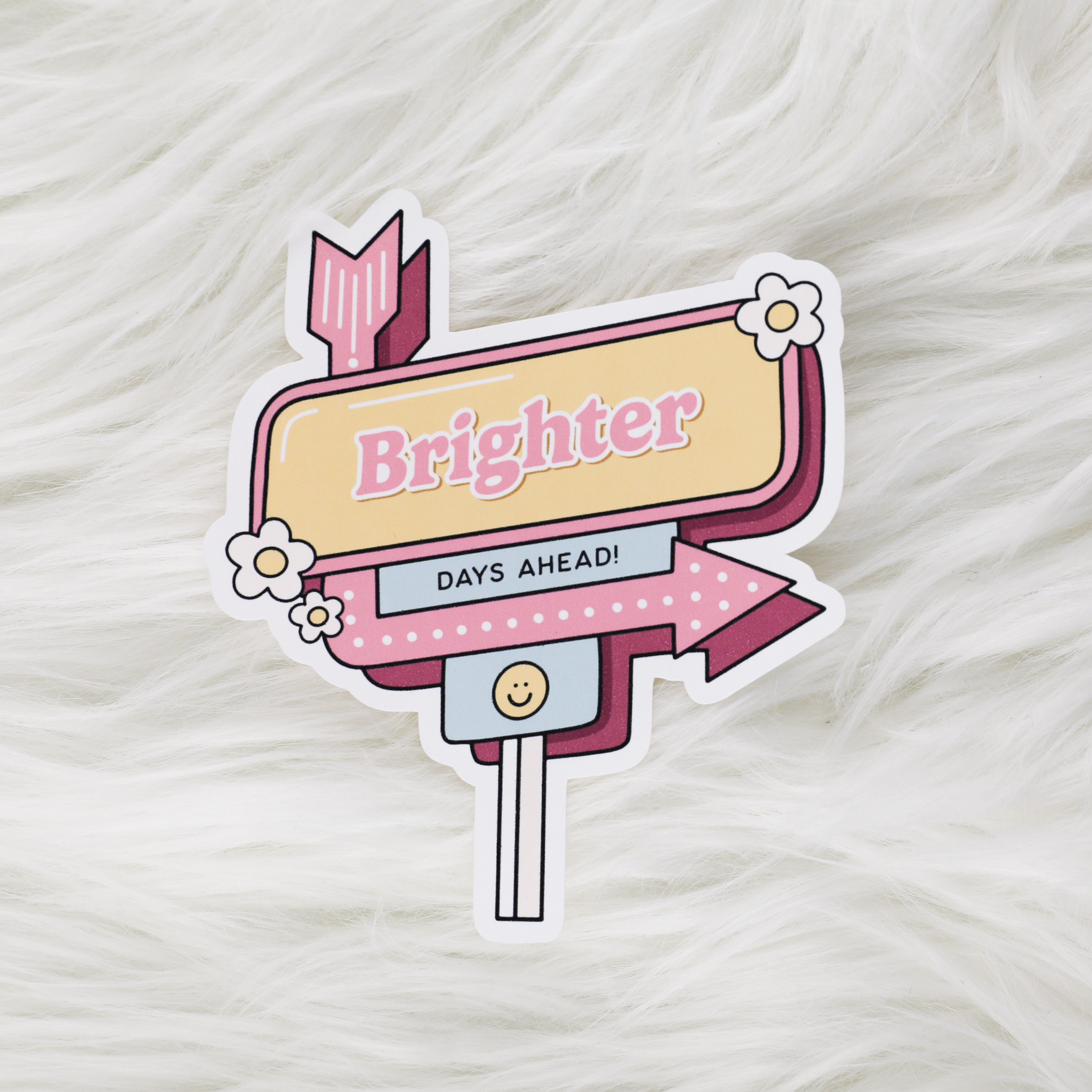 Brighter Days Ahead // Large Matte Deco Sticker for Journals